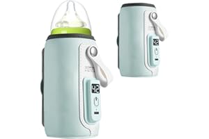 Flaschenwärmer Tasche, EBKCQ Baby Flaschenwärmer Unterwegs, USB Flaschenwärmer Baby Flaschen Wärmer Babykostwärmer Tragbare USB Heizung Muttermilchwärmer mit LCD Display, für Unterwegs und Zuhause