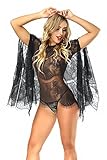 LadyMoon Sexy Lingerie for Women Sexy Underwear Set Black Lace Bodysuit Long Sleeve Bodysuit Badydoll Lingerie Set Nightgowns