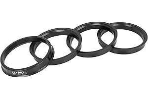 X AUTOHAUX 4pcs Bague de Centrage 67.1 à 60.1 Jante Plastique Voiture Anneaux Centrés Moyeu Noir