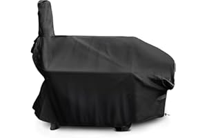 ZLYJ Offset Smoker Cover Waterproof Charcoal Grill Cover, Outdoor Heavy Duty BBQ Cover, for Brinkmann Char-Broil Char Griller Oklahoma Joe Landmann,66 Inch,66 x 22 x 38 inches