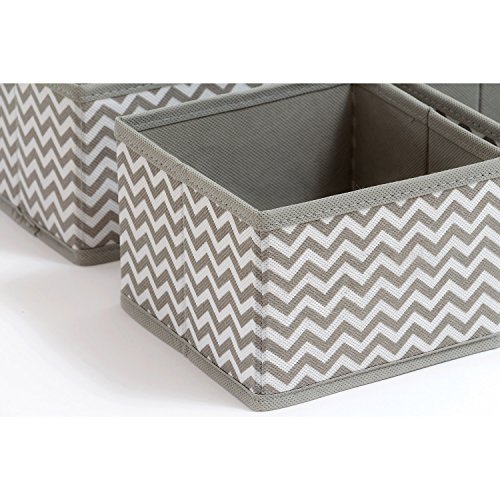 Tatkraft Wave Chevron Aufbewahrungsboxen für Zubehörteile aus Stoff 3er Set - 5