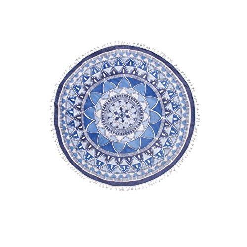 Seahorse Beach Roundie Mandala Baumwolle blue 150 cm