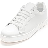 BRITISH PASSPORT | Sneakers Uomo con Lacci in Cotone Realizzate Pelle di Vitello | Soletta in Memory (Bianco, Sistema Taglie 
