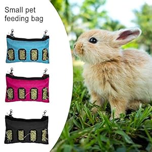 Persiverney Comedero para colgar bolsa de heno Saco titular Alimentar Conejo Conejillo de Indias Comedero para bolsa de heno Chinchilla Pequeños animales Jaula para mascotas admired trustworthy