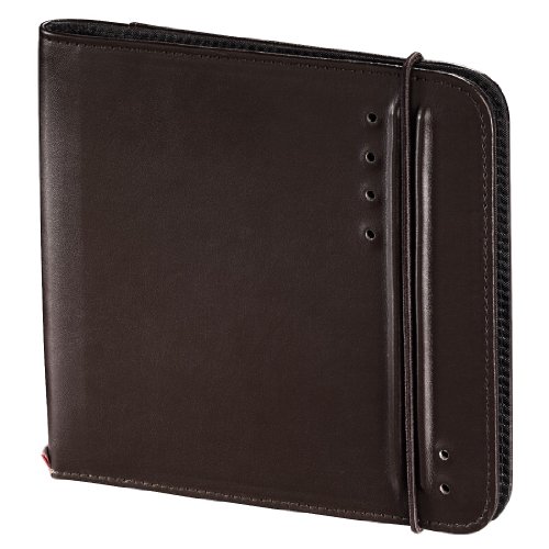 Hama Business Organizer Tasche (zur Aufbewahrung von 24 CDs / DVDs / Blu-Rays, 6 Speicherkartenfächer) braun