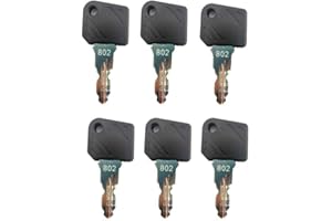 GAOHOU 6PCS Replacement Ignition Key 802 Compatible for Linde Forklift, Stacker, Pallet Truck L12 E16 0039730404