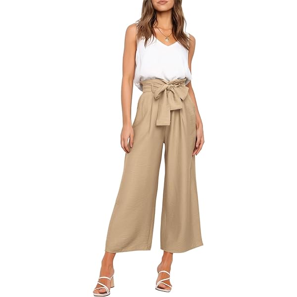 FANCYINN Donna 2 Pezzi Outfits Canotta Lunga di Base Camicia Pantaloni Lunghi a Vita Alta Tute Top Bianco e Pantaloni Neri XXL