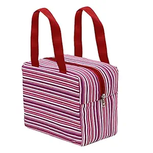 Shuban Stripe Lunch Insulated Tote Canvas Bag