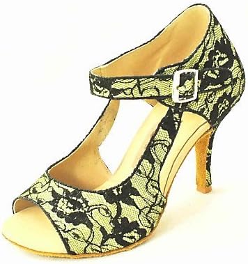 ShangYi Customizable Women's Dance Shoes Latin/Salsa Lace Customized Heel Black/Green/Red , red-us5.5 / eu36 / uk3.5 / cn35 , red-us5.5 / eu36 / uk3.5 / cn35