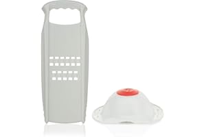 Börner Rösti PowerLine Set de râpes à galettes de pommes de terre (2 pcs.) • Coupe-légumes + Porte-fruits pour röstis suisses ou galettes de courgettes • Coupe-légumes idéal pour les pommes de terre