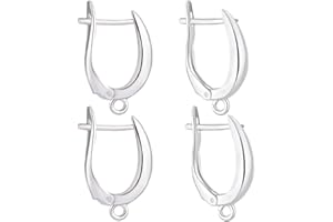 Beebeecraft 1 scatola 10 pezzi Risultati di Orecchini A Cerchio Placcati In Oro 18k Orecchini A Bottone con Leva Posteriore Abbraccianti con Componenti Ad Anello