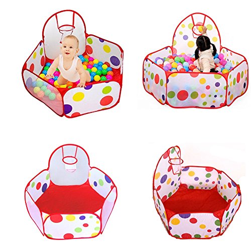 Baby Ball Pit Balls, SoulStore Kids Pop up Play House Tent Tunnel Pool Indoor and Outdoor Play Tent and Tunnel Easy Folding Cute Polka Dot 3 in 1 Play House Children's Playground with Zippered Storage Bag (basket ball pit) reviews Baby Ball Pit Balls, SoulStore Kids Pop up Play House Tent Tunnel Pool Indoor and Outdoor Play Tent and Tunnel Easy Folding Cute Polka Dot 3 in 1 Play House Children's Playground with Zippered Storage Bag (basket ball pit)