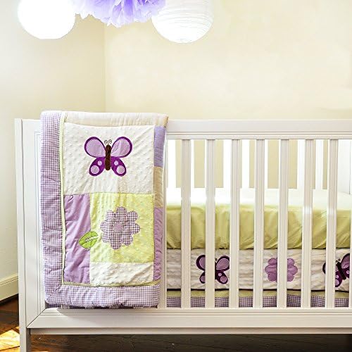 Pam Grace Creations 10 Piece Crib Bedding Set, Lavender Butterfly