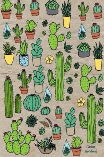 Cactus Notebook: 120 Blank Lined Page, 6x9 Inches, Beautiful Cactus Flower Design (Volume 5)