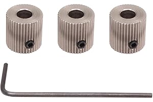 WINSINN 40 Tooth Bore 5mm 40T MK8 Drive Gear Extruder Hotend Feeder - Stainless Steel - For Makerbot Delta Prusa I3 (Pack of 5 Pcs)