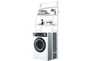 MAGIC SELECT Estantería sobre Lavadora | Estante de Almacenamiento Impermeable | Estante Organizador Multiusos | Ahorra Espacio con 3 Baldas | Patas Ajustables en Altura