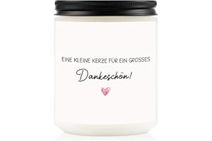 CadeauJoie Dankeschön Geschenke, Danke Geschenk Für Frauen, 200g Lavendel Duftkerzen Geschenk Im Glas Danke Geburtstag Geschenk Für Freundin Kollegin Mama Oma, Abschiedsgeschenk, Weihnachte Geschenk