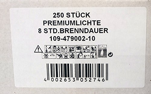 250 Stück, Gies – Premium-Teelichter, Ø 38 mm, 8 Std. Brenndauer, Gastronomie Qualität, Großpackung - 2