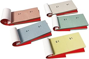 BM BeMore – Mod 12/10B, 0102189 - Blocco Numerato da 1-100 – Formato 13cm x 6cm – Confezione da 10 Blocchi – Colore Assortito – Eventi, Feste, Fiere, Lotterie e Sorteggi