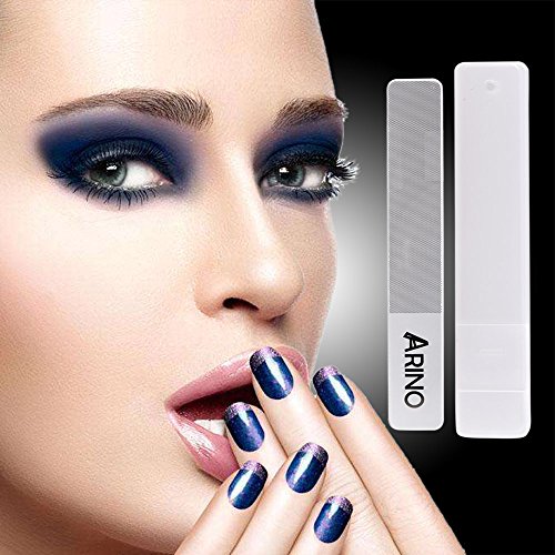 ARINO Polierfeile Nagelfeile Glasnagelfeile Patentgeschützte Feile aus Südkorea für Maniküre und Pediküre Abwassbar Transparent Muttertagsgeschenke