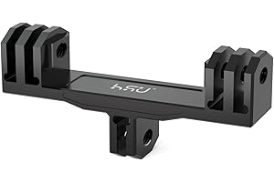 HSU Soporte Doble de Aluminio para GoPro, Adaptador de Soporte Doble para Hero 13/12/11/10/9/8/7/6/5/4/3 y Otras cámaras de acción