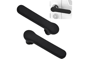 UFURMATE Lot de 2 housses de poignée de porte en silicone - Protection antistatique pour leviers de porte carrés - Noir mat