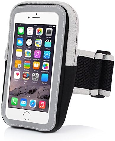 iPhone 7/6/6S Reflective Armband With Key Holder, Adjustable Sweatproof Sports Armband (Up to 5.4") For Running, Biking, Hiking, Walking, Horseback Riding (Black)