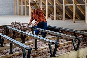 LoftZone StoreFloor Loft Decking (Without Boards) - Protected Loft Insulation = Safer Extra Storage + Lower Heating Bills. Stronger and Safer Than loft Legs or loft Stilts. BBA Approved.