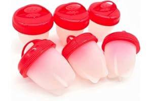 LEOFLA 6 Cuoci Uova in Silicone Contenitore per Cottura Uova Sode Senza Guscio E Altro