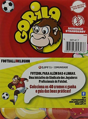 Lusiteca Gorila Strawberry Bubble Gum in Display Pack, 100 Pieces