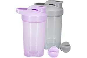 HIUSITY Shaker Proteinshake, Protein Shaker mit Kugel für Super Cremige Fitness Eiweiß Shakes, Proteinshake Becher, Gym Shaker, Langlebiger, Auslaufsicherer, Geruchsneutraler Shake Becher, 500ml