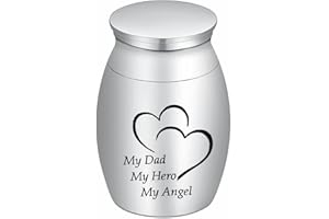 AIWENXI Tree of Life/Butterfly/Rose Flower/Wings/Heart Mini Urns for Ashes Stainless Steel Pet/Human Ash Small Urns cremation keepsakes for ashes