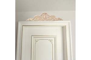 LEFTWEI Moulure Decorative, Décoration de Bricolage, 50x12cm Applique en Bois Facile à teindre, pour la fenêtre de l'armoire à Miroir de Porte Centrale de Mariage Moulure Murale
