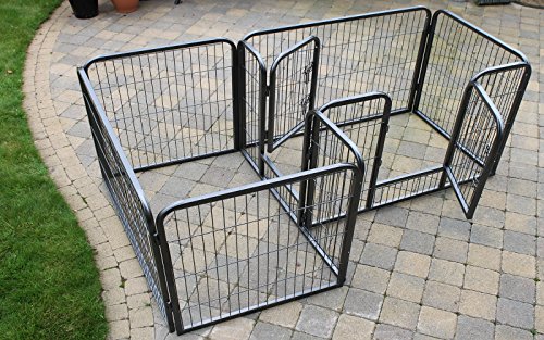 RayGar-Double-Heavy-Duty-Strong-Large-L105-x-W70-x-H70cm-Pet-Dog-Cat-Cage-Pen-Fence-Whelping-Kennel-Enclosure-New
