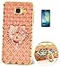Produktbild Samsung Galaxy A5(2016)/A510F Hülle mit Panzerglas,Ultra Slim Silikon Transparent 3D Glitzer Strass Soft TPU Wasserdicht Shockproof Anti Slip Protection Case,Thin Diamantgitter Crystal Durchsichtig Weichem Silicone Schutzhülle,Glänzend Stoßdämpfend Crystal Blume Case Tasche Etui Bumper Handyhülle mit Drehbar Diamant Ring Standfunktion Tasche für Samsung Galaxy A5(2016)/A510F 5.2Zoll-[katze rose gold ]+Panzerglas Folie Displayfoile Displayschutzfolie