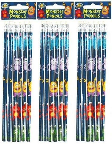 18 Monster Pencil Children's Party Bag Fillers
