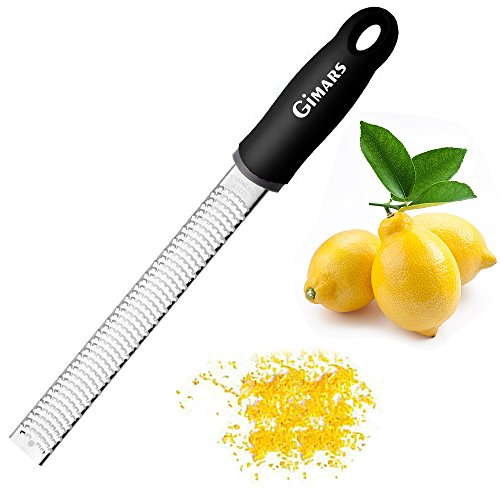GIMARS Edelstahl Zester Reibe Küchenreibe für Käse, Schokolade, Zitrone, Ingwer, Muskat, Knoblauch, Gewürze usw.