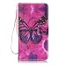Produktbild Nancen Sony Xperia X (5 zoll) Hülle Case Handyhülle Brieftasche Etui Lederhülle Schutzhülle Abdeckung Bookstyle Klappcase mit 2 Kartenslots 1 Wallet Tasche Handgelenk Seil Magnetverschluss Bracket-Funktion Full Silikon Weich Innenschale Gemaltes Muster [Schwarzer Schmetterling]