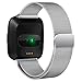 Produktbild TopTen Fan-Motive Fitbit Versa Armbanduhr Band, verstellbar Edelstahl Milanaise Sport Handgelenk Armband Strap, Ersatz Zubehör Jewelry Armband für Fitbit Versa Gesundheit und Fitness Smartwatch, silber, Large