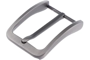 Paowsietiviity Fibbia per cintura da uomo in lega anticata a polo singolo rettangolare grigio