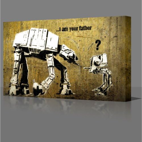 I Am Your Father FRAMED CANVAS ART PRINT READY TO HANG ON YOUR WALL MODERN ART DECOR GRAFFITI STREET ART (77cm x 51cm)