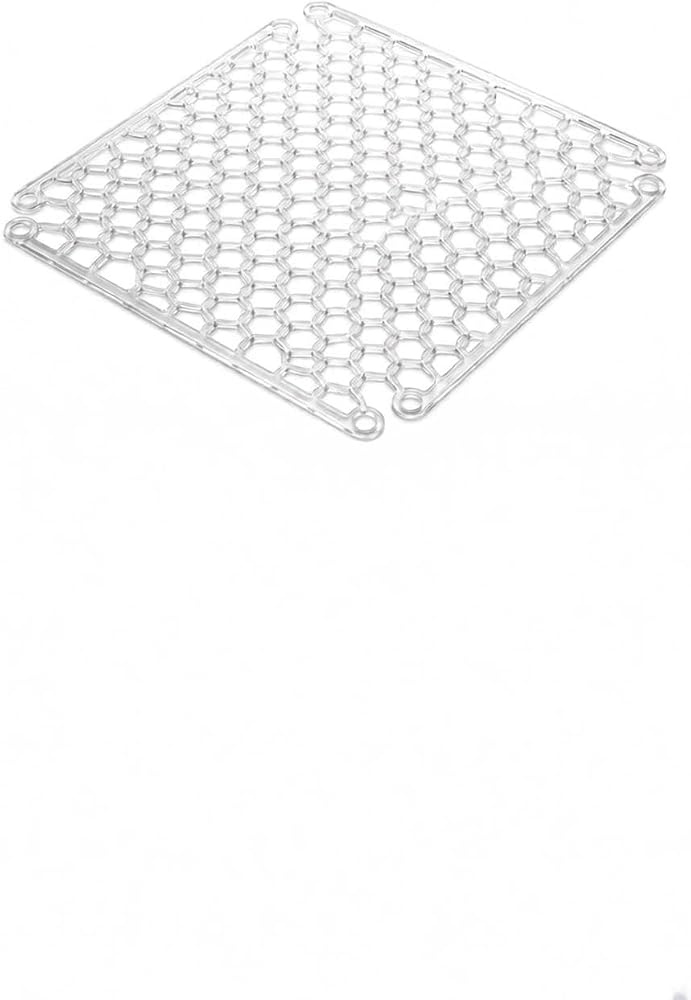 Lavabo Kurutma Matı 32x32 cm, Şeffaf Petek Desenli Buzluk ve Dondurucu Raf Koruyucu, Çekmece Raf İçi Kaydırmaz Düzenleyici Mat, Banyo, Tezgah ve Evcil Hayvan Mama Alanı İçin Çok Amaçlı Mat