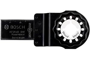 Bosch Accessories 1x Lame plongeante AIZ 20 AB Wood and Metal (pour le bois et l’acier non trempé, 20 x 30 mm, Accessoire Outil multifonction), Gris