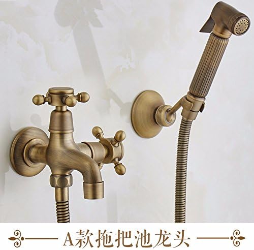 FLYRCX All Copper European Washing Machine Mop Pool Faucet Balcony Outdoor,B