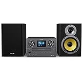 Philips Mini Impianto con Bluetooth/Spotify Connect, DAB +, Radio FM, USB, Lettore CD, MP3, Altoparlanti Bass-Reflex, Control