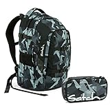  Satch Pack Gravity Grey Schulrucksack Set 2tlg.