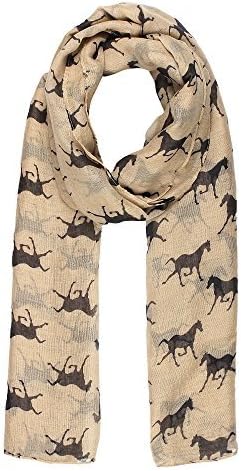 World of ShawlsWomen Scarf Horses Print Design Ladies Scarves Shawl Wrap Maxi Scarf Sarong