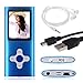 Produktbild DE_Elektronik MP4 Player 8 GB Slim Digitale MP3 1,8" LCD FM Radio Video Spielfilm Bis zu 6 Stunden Wiedergabemodus (Blau)