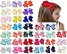 PrettyBoutique 5 Inches Girls Large Grosgrain Hair Bow Alligator Clip (Red)