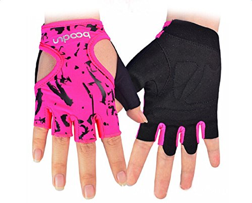 BOODUN Fahrradhandschuhe, Fahrradhandschuhe Fitness und Trainingshandschuhe Fitness handschuhe Radsporthandschuhe Half Finger Outdoor Sports für Damen